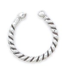 Slim Twist Ear Cuff in 925 Silver